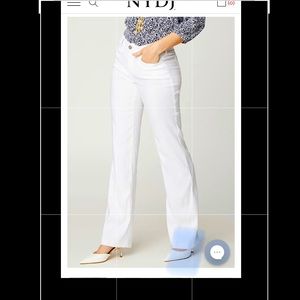 White wide leg jeans